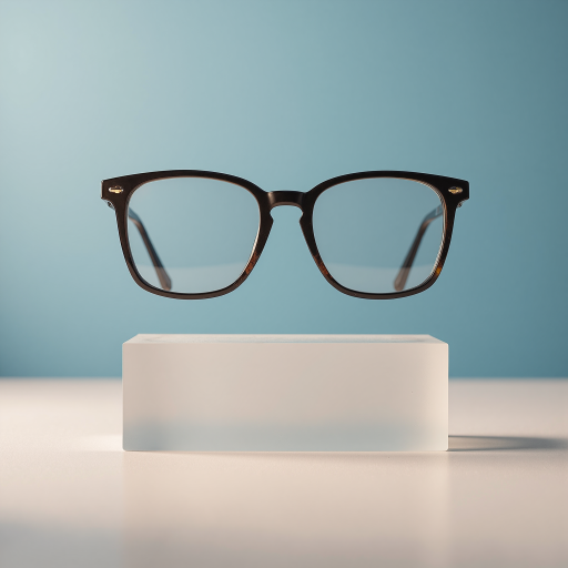 三十岁左右男性头像，穿浅色衬衫，黑色眼镜，蓝色背景，正面微笑表情，产品经理形象，明亮自然光